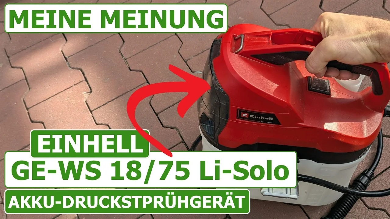Video: Einhell Akku-Drucksprühgerät GE-WS 18/75 Li-Solo